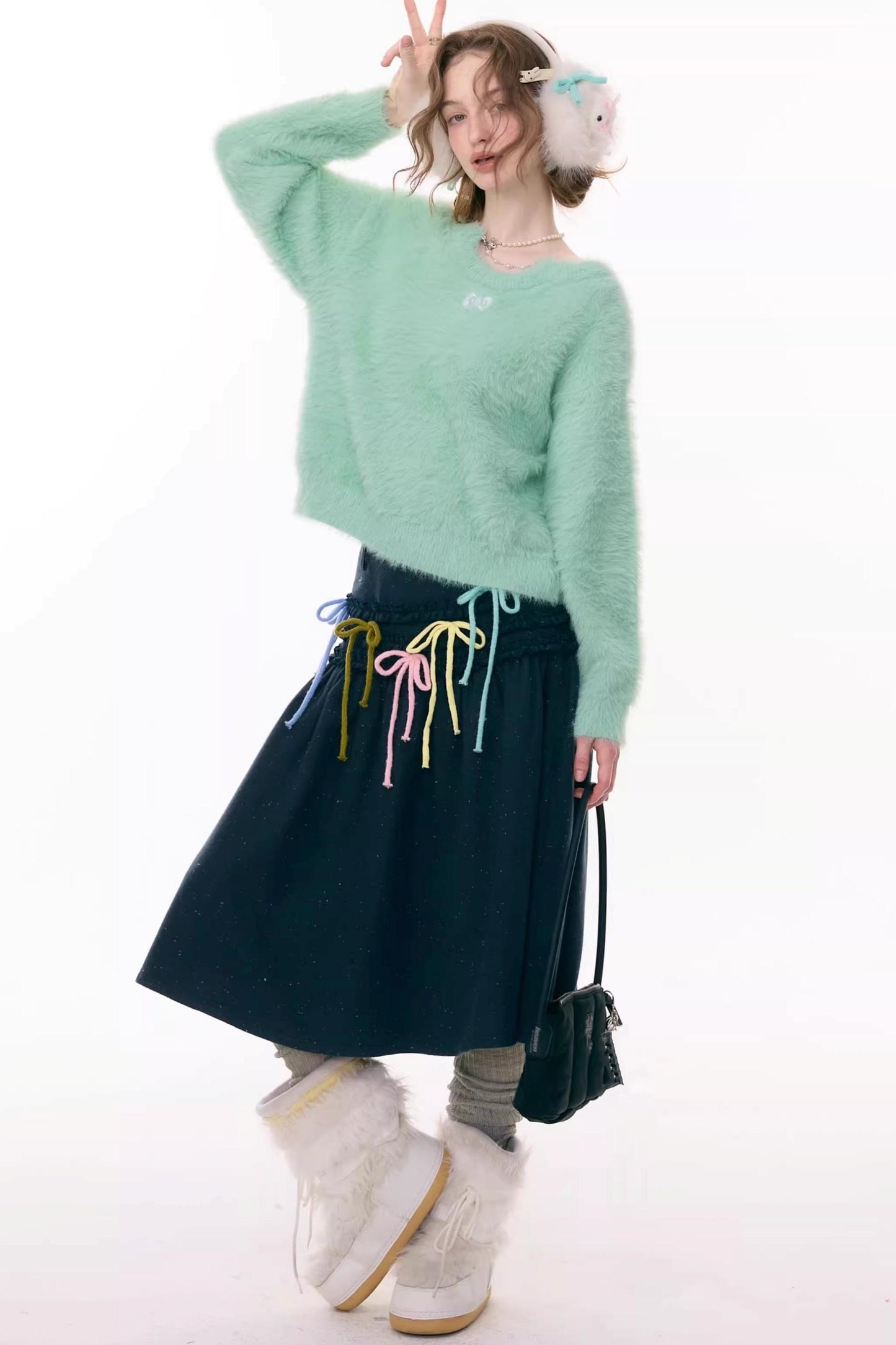 Ruffled Multi-Color Bow Skirt