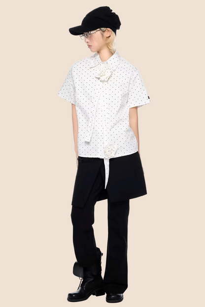 French Design Polka Dot Blouse