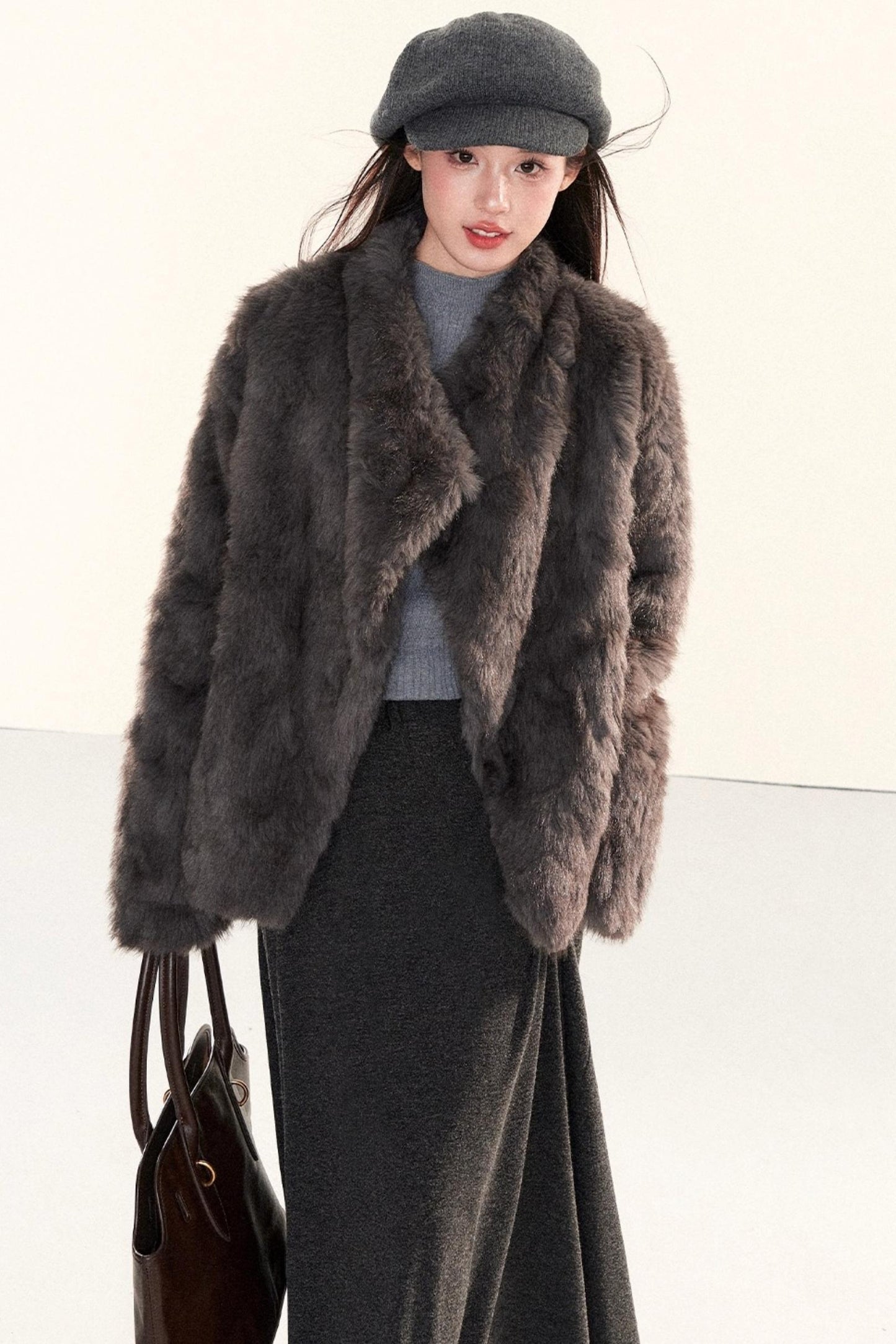 Retro Eco-Friendly Fur Coat
