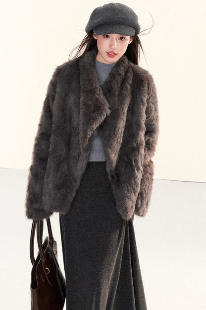 Retro Eco-Friendly Fur Coat