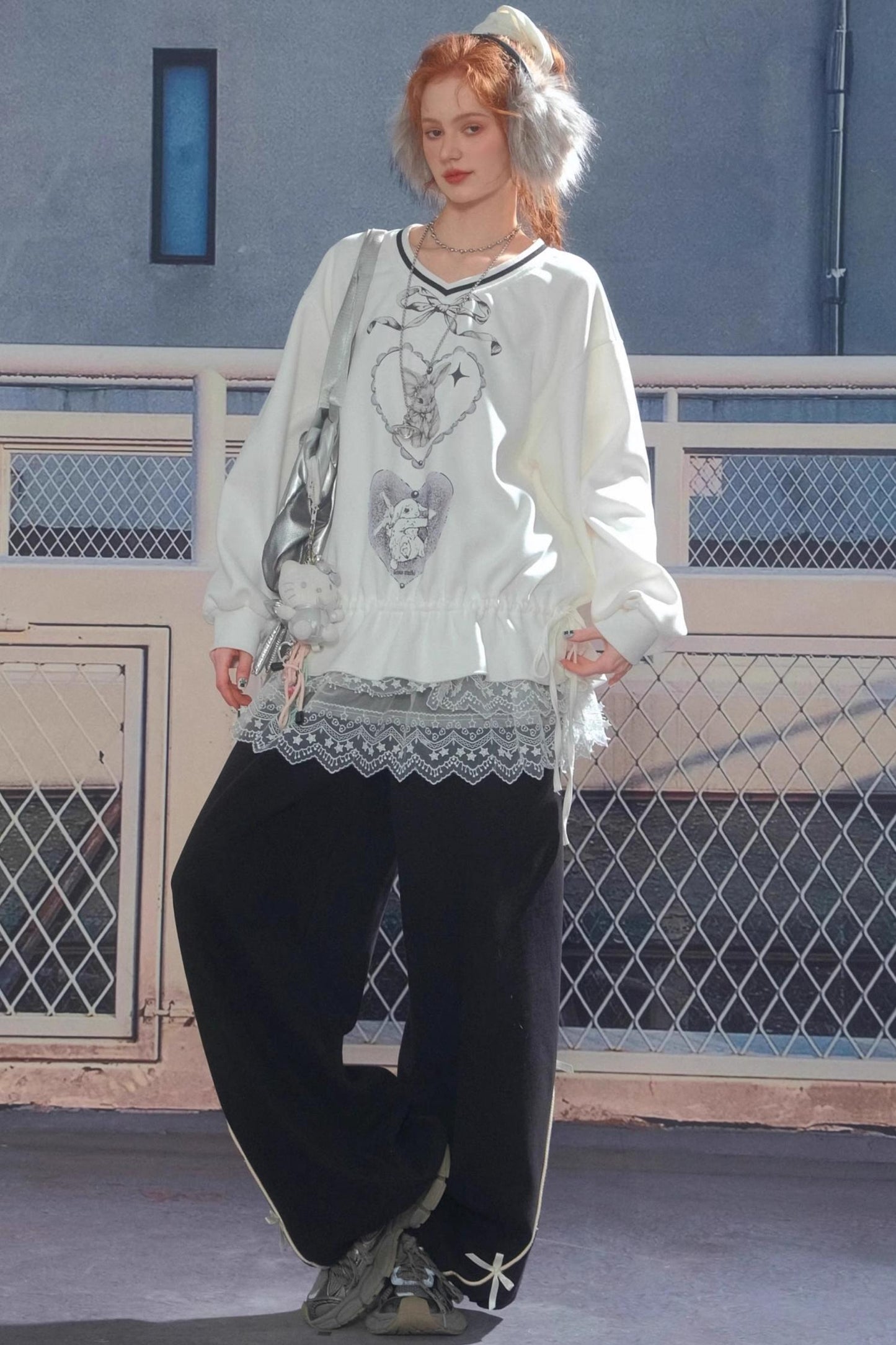 Vintage V-Neck Sweatshirt