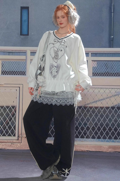 Vintage V-Neck Sweatshirt