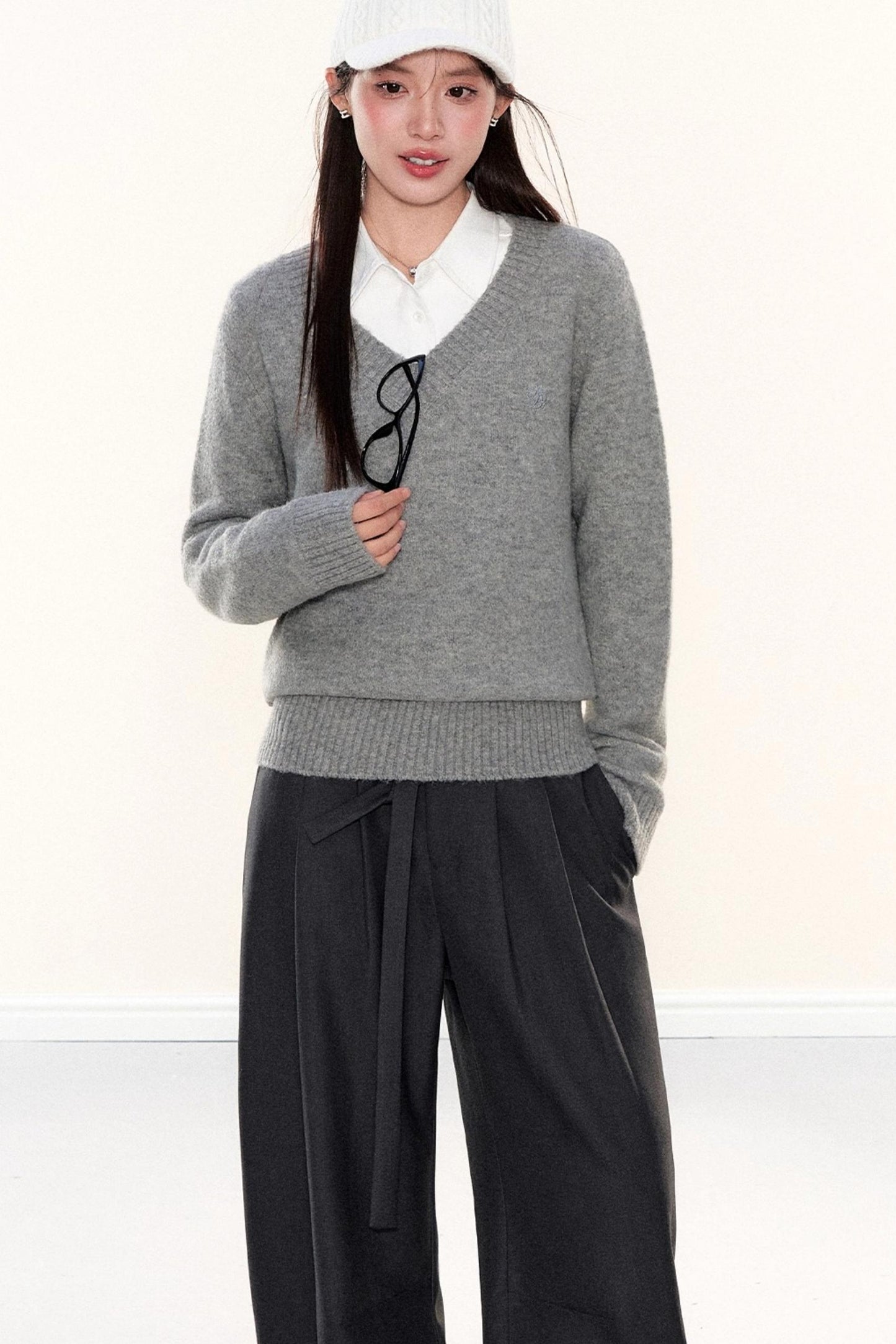 Soft Knit V-Neck Sweater