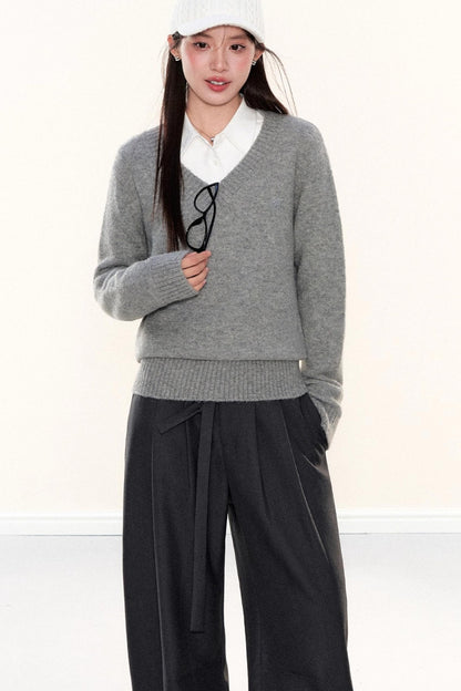 Soft Knit V-Neck Sweater