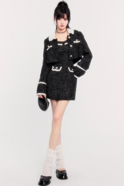 Waist Slimming Sundress Jacket Two-Piece Set-Up