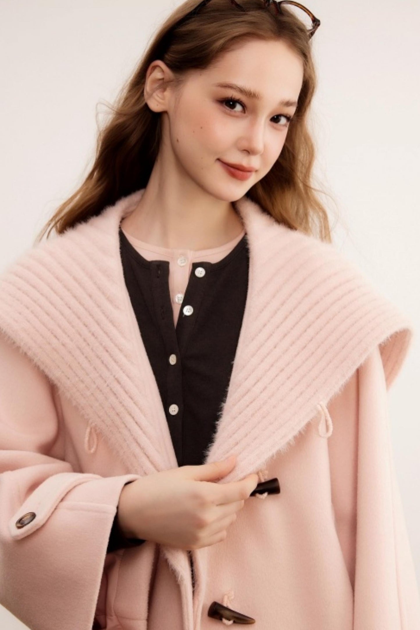 Woolen Shawl Collar Coat