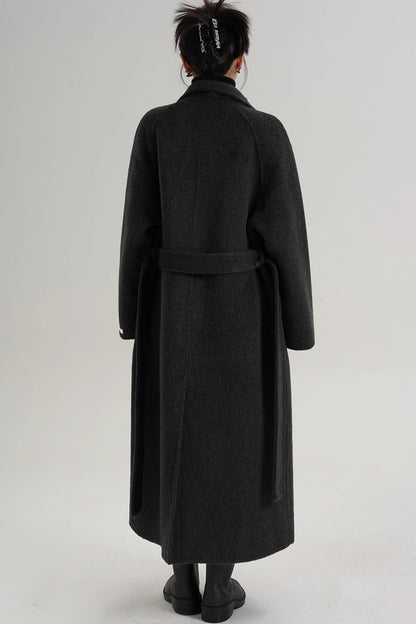 Turtleneck Long Wool Coat