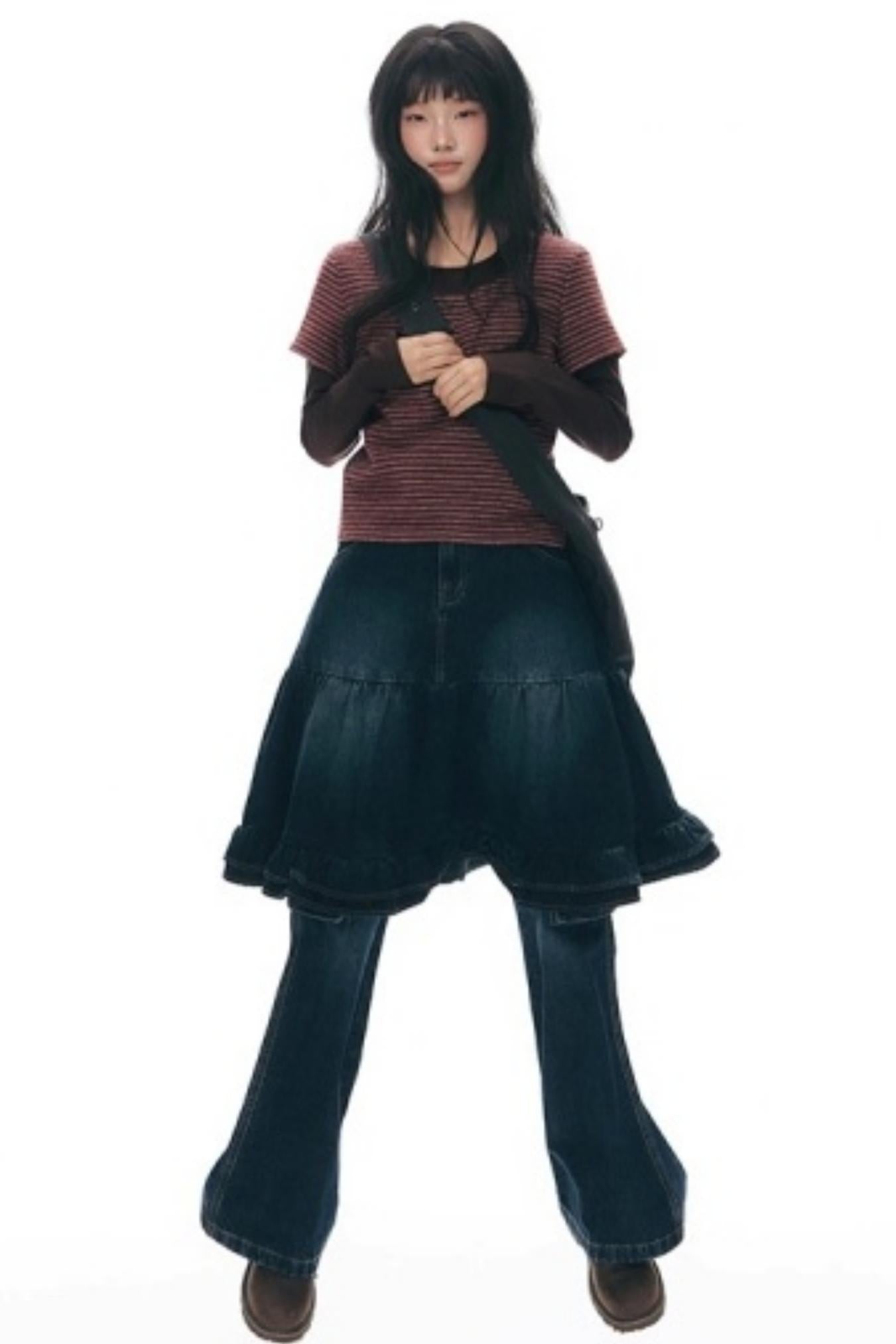 Star Print Flared Pants