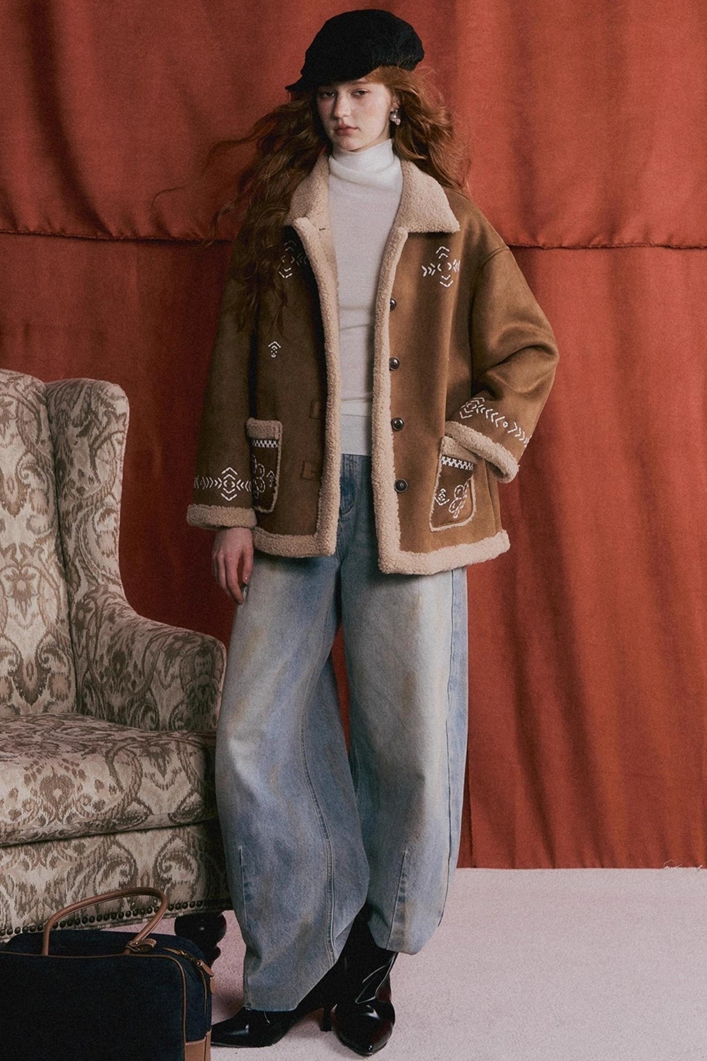 Wool-Blend Turtleneck Top