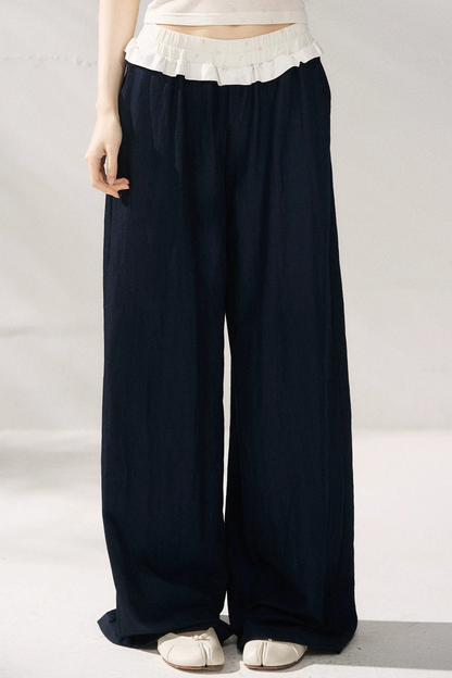Pantaloni casual ampi a vita alta