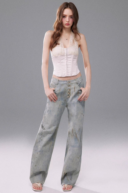 Halter Neck Fishbone Top