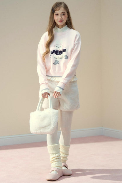 Plaid Fake Collar Sweater