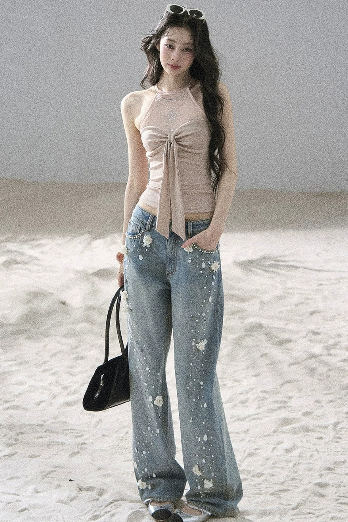 Galaxy Halter Neck Knit Top