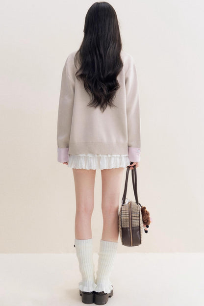 Romantic Patchwork Sweater Cardigan