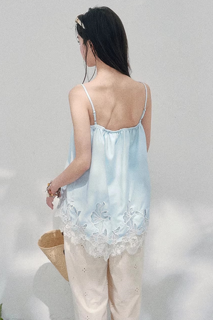 Bouquet-ähnliches Spitzen-Babydoll-Oberteil