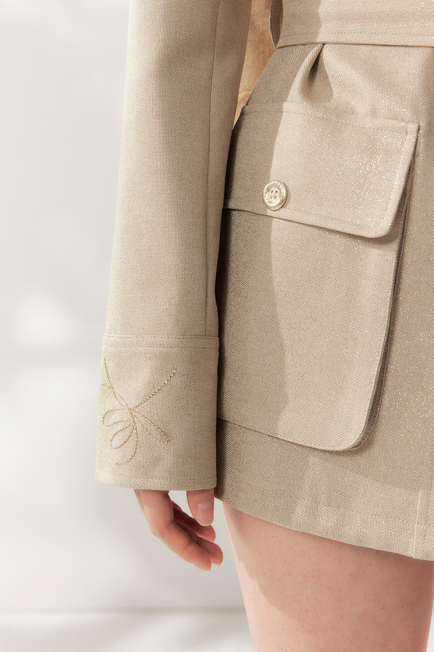 Gilded Butterfly Embroidery Jacket