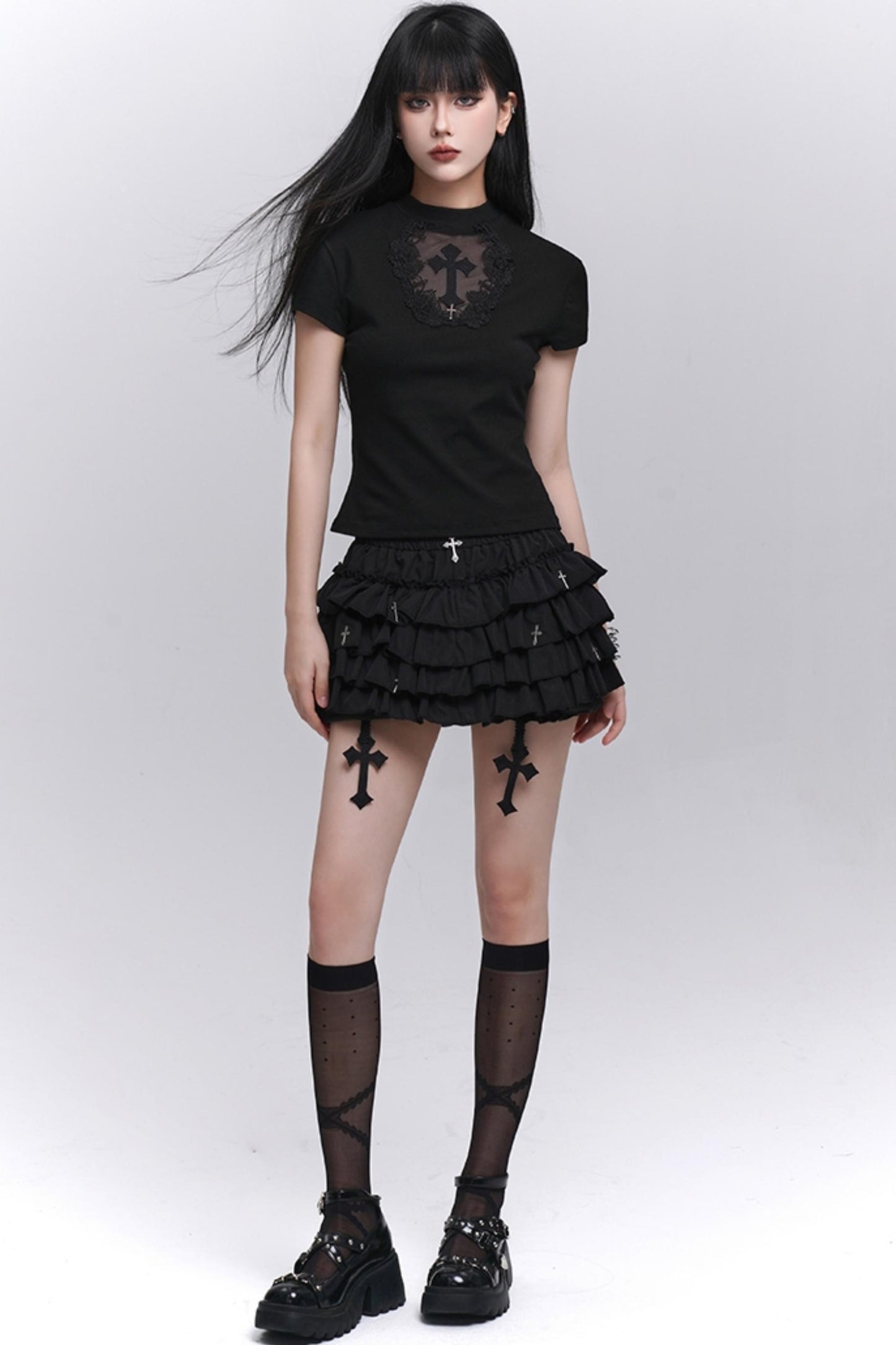 Black Gothic Ghost Skirt