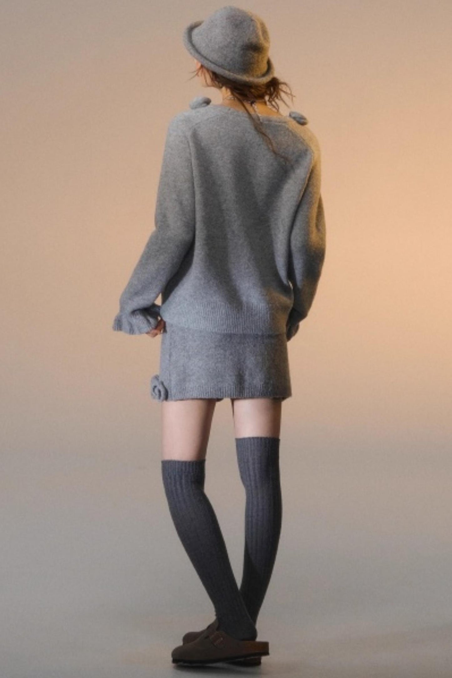 Stereo Rose Knit Sweater Set-Up