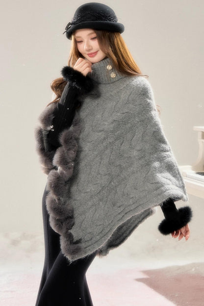 Winter Love Song Knitted Cape