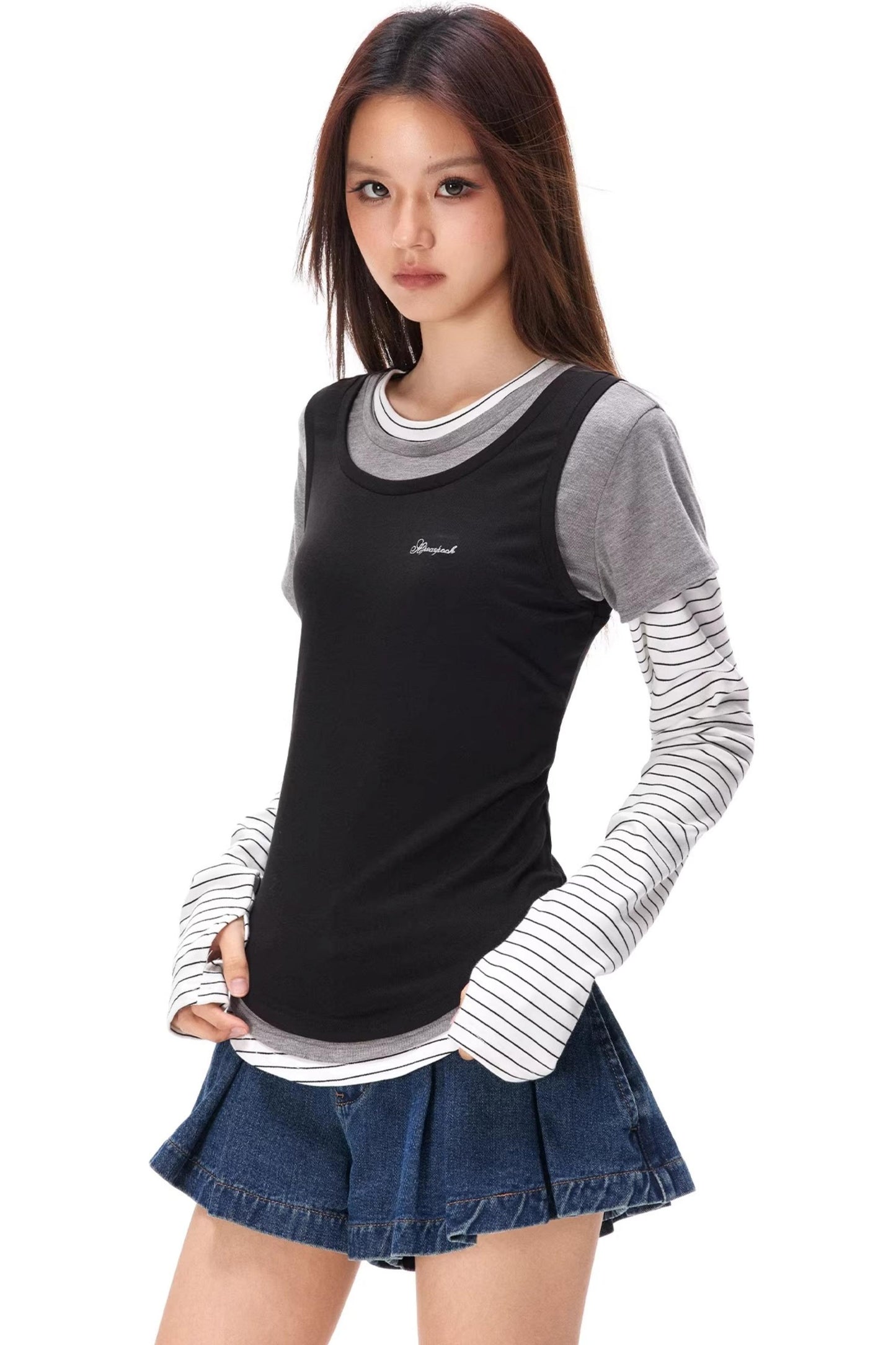 Striped Patchwork Color-Block Sweater