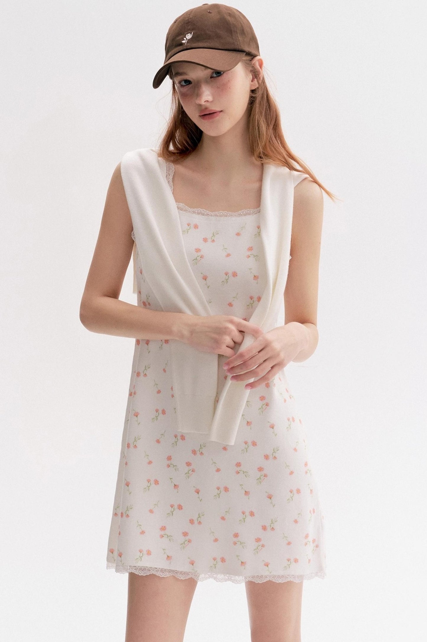 Daisy Whisper Knit Vest Dress