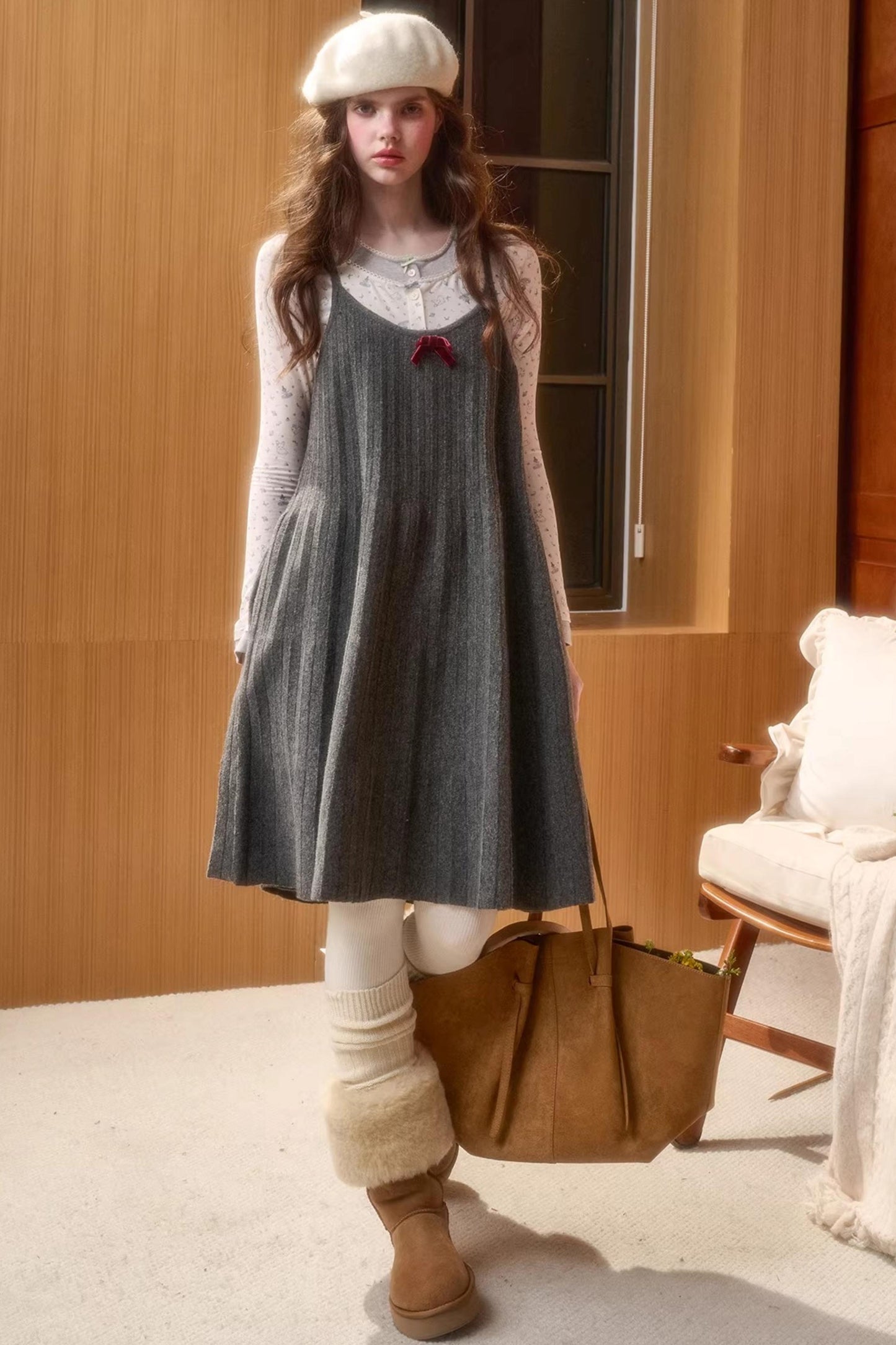 Origami Pleats Fluffy Dress