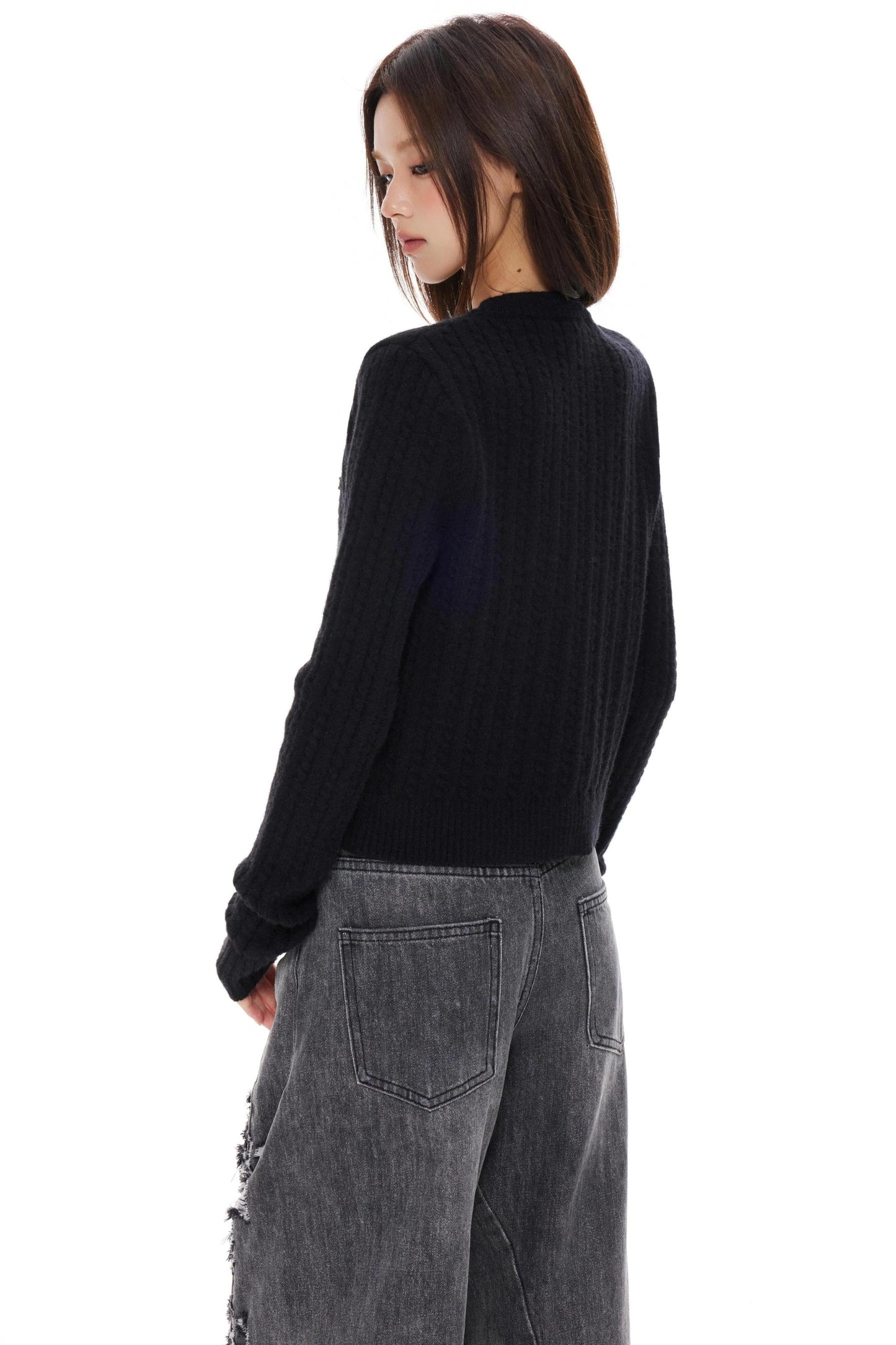 Twist Gray Womens Cardigan