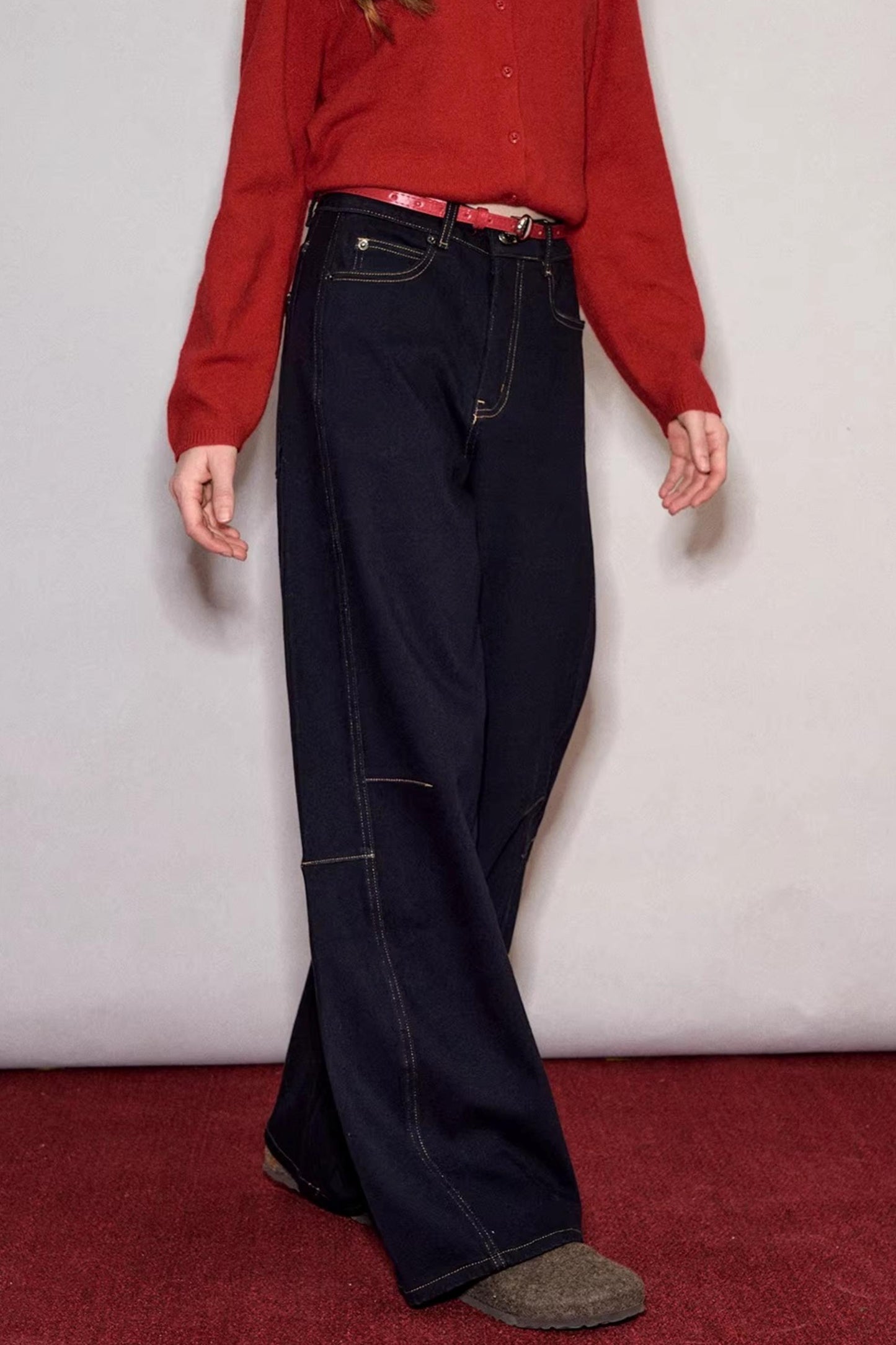 Versatile Red Scimitar Jeans