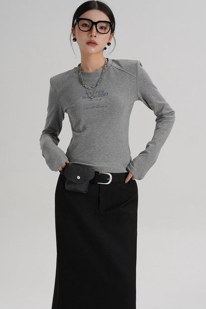 Letter Crew Neck T-Shirt