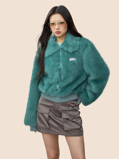 Long-sleeved Loose Fur Jacket