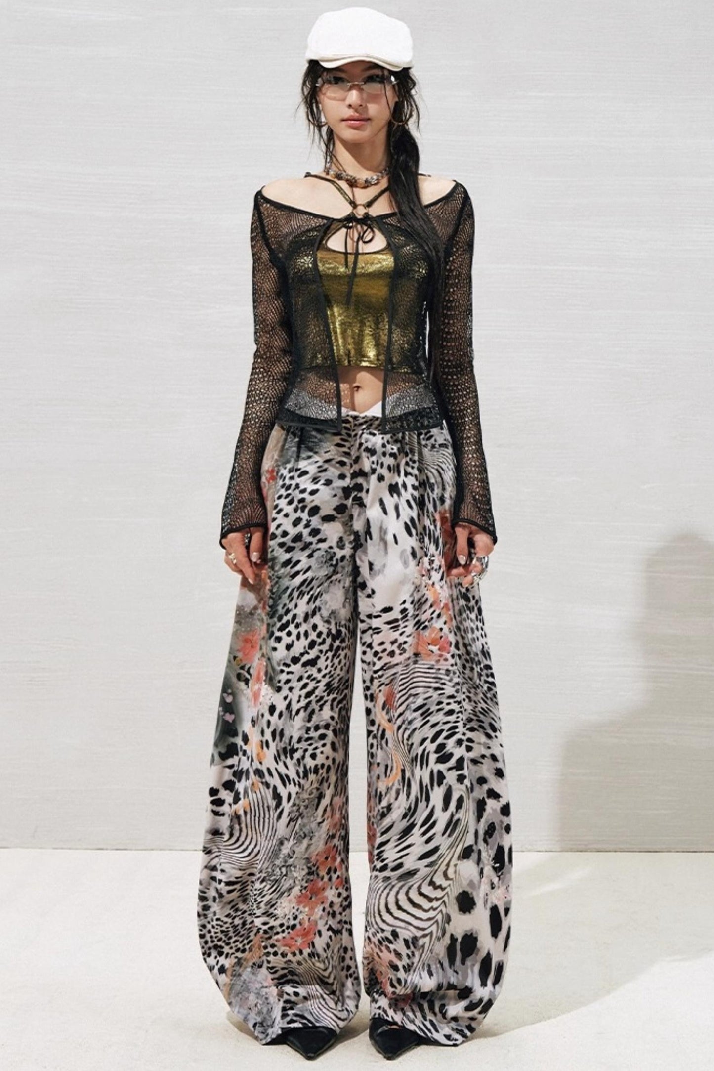 Garden Impression Leopard Print Pants