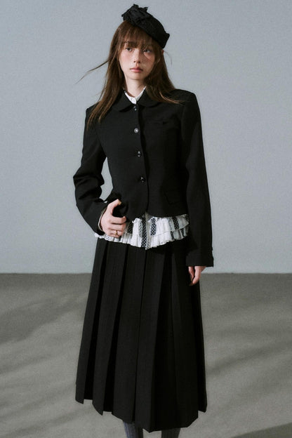 Japanese Girl Pleated Jacket Set-Up