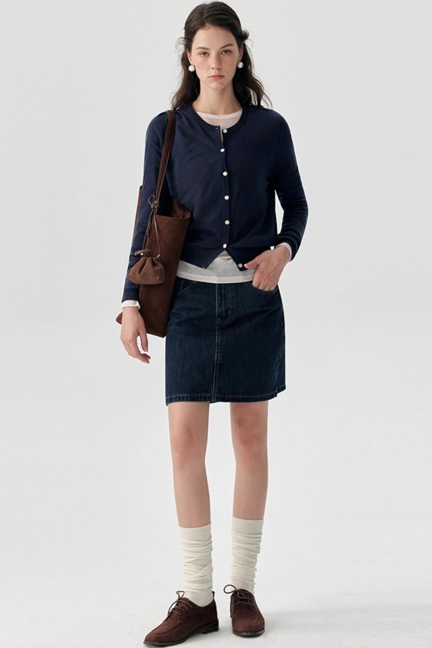 Linen Knitted Cardigan Set