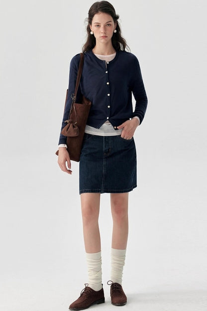 Linen Knitted Cardigan Set