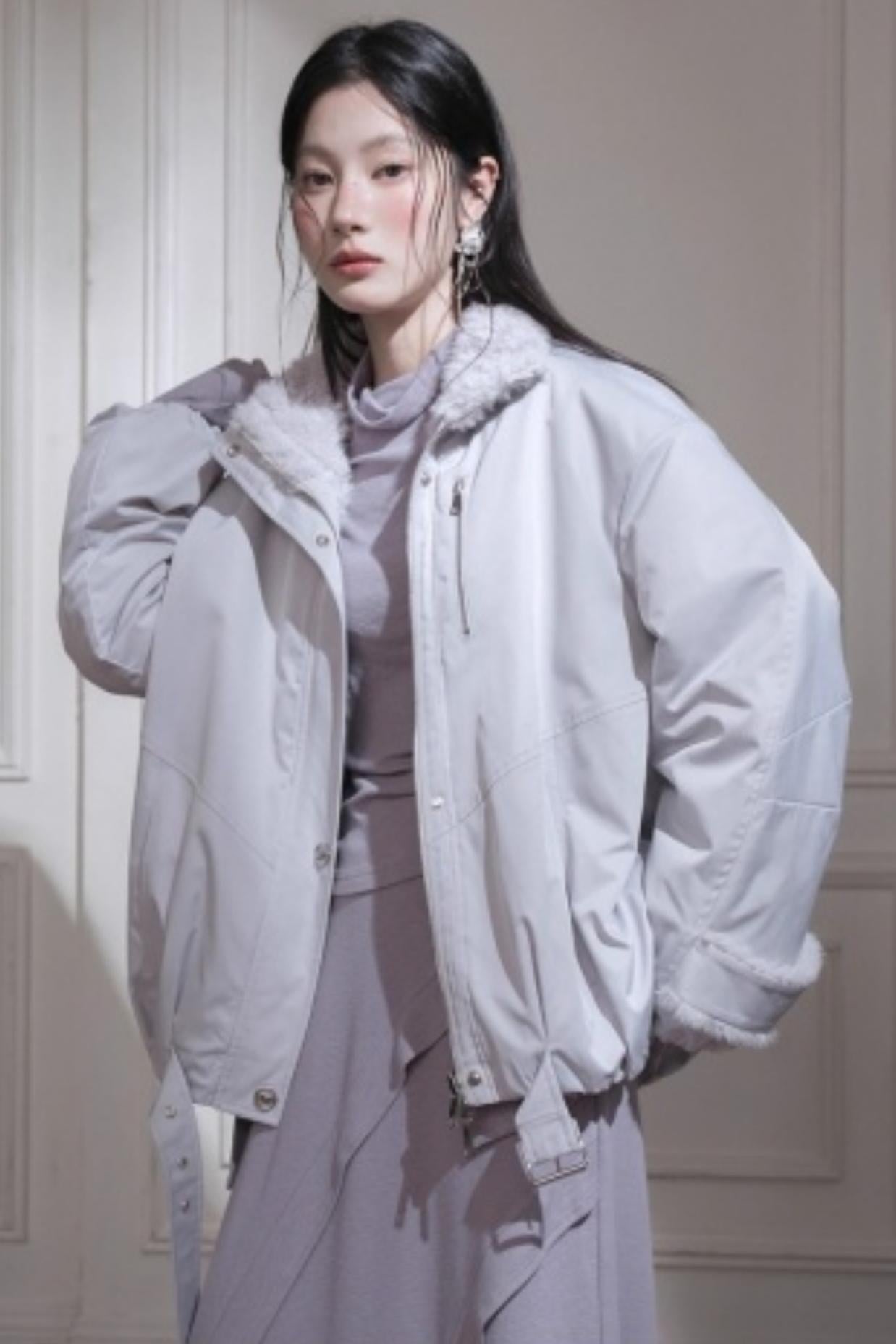 Gray Taro Tie-Dye Knit Set