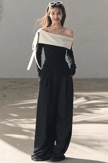 Sicilian Lace Knit Top Pants Set