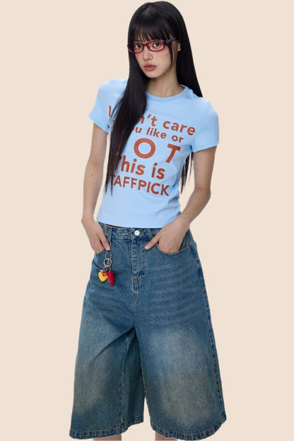 American Monogram Cropped T-Shirt