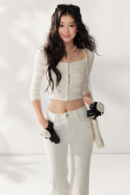 Heavy Beaded Lace Cardigan