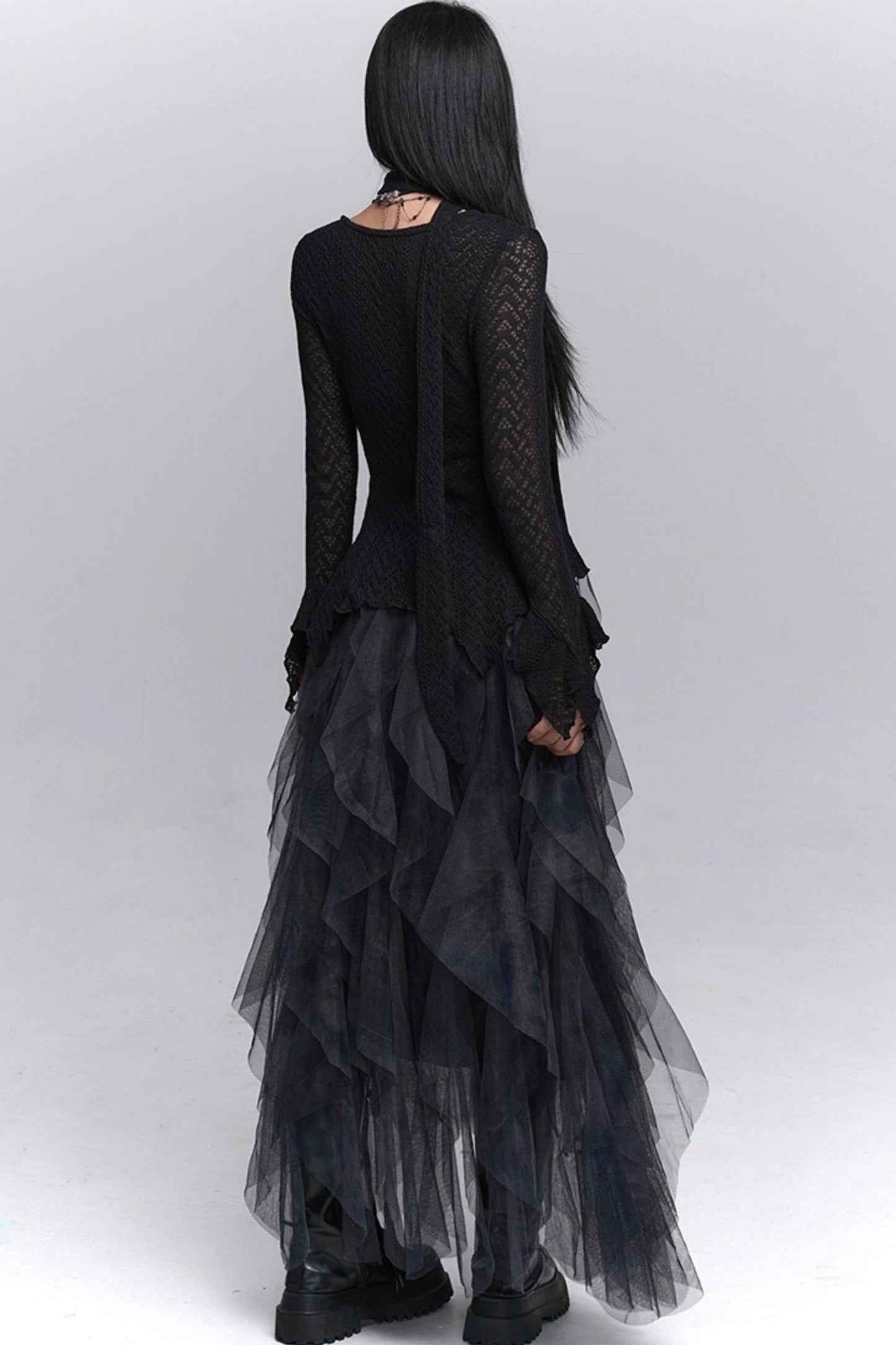 Irregular Hem Concert Skirt