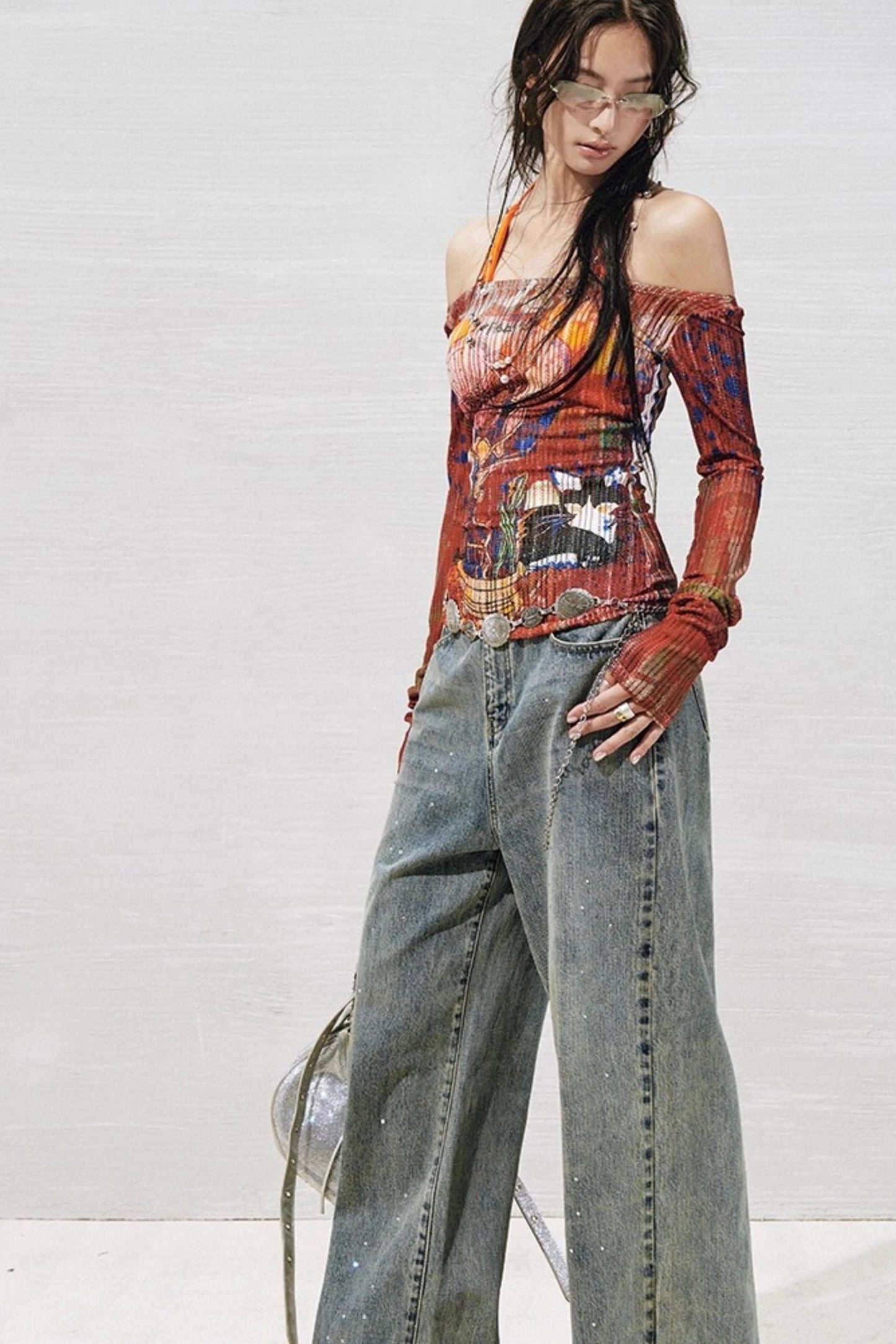 Floral One-Shoulder Base Layer