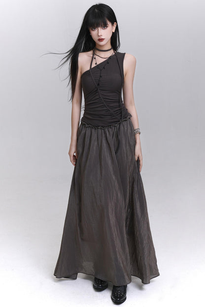 Elegant Seaside One-Shoulder Dress