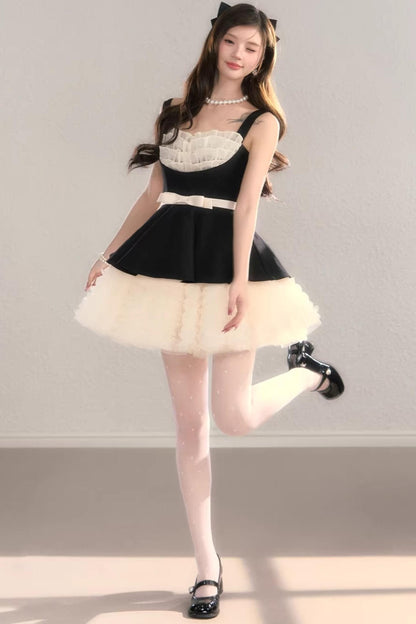 Gauze Lace Ball Gown Dress