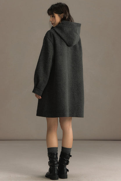 Snow Night Hooded Woolen Jacket