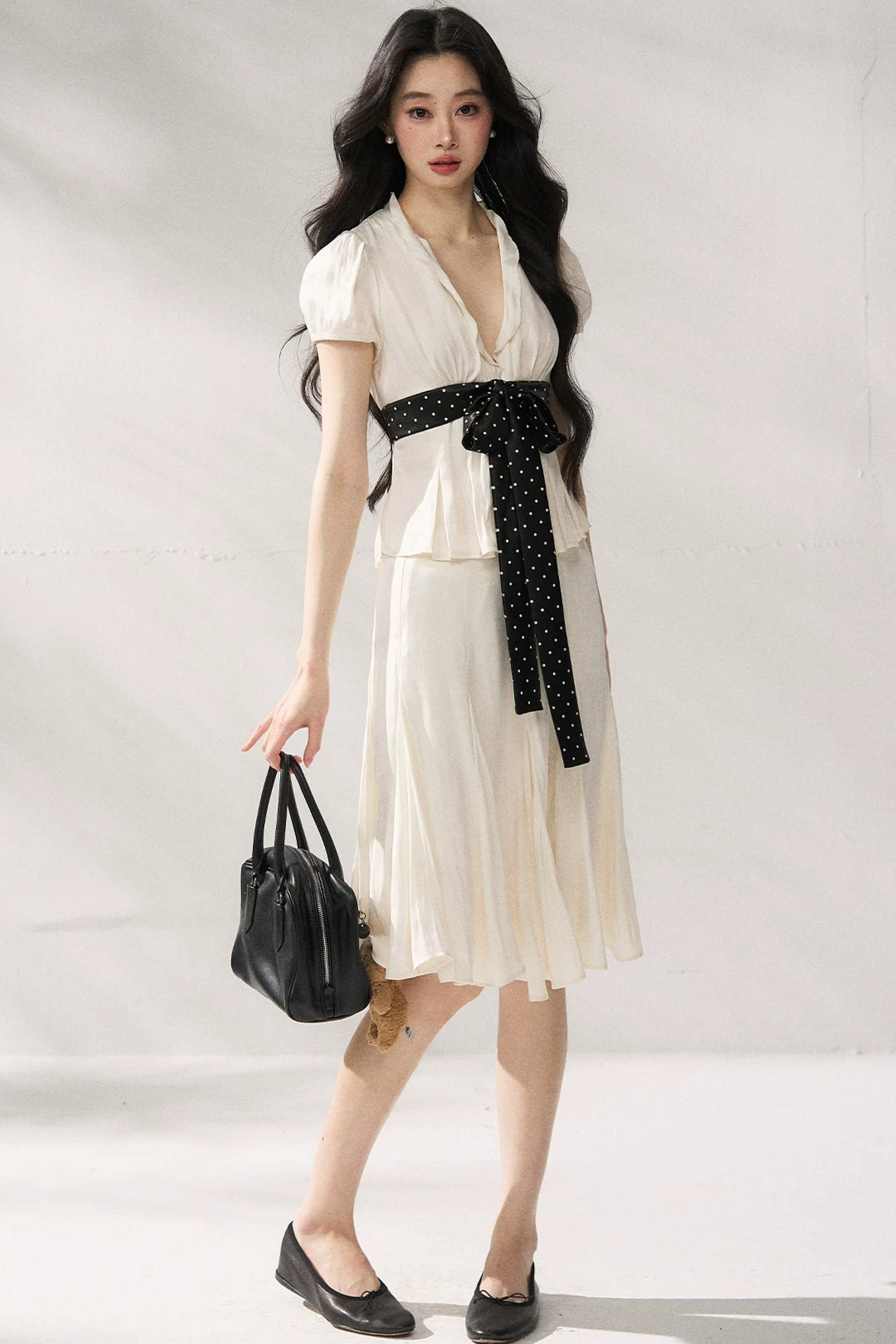Tie Waist V-Neck Top