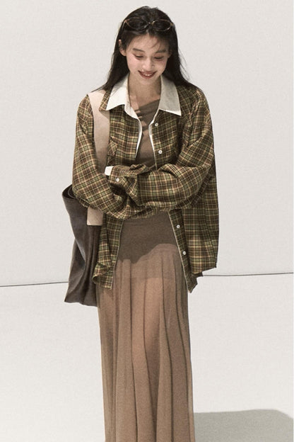 Vintage Striped Texture Layered Shirt