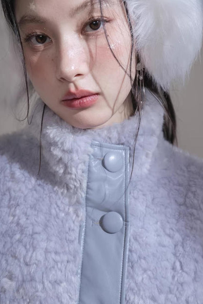 Reversible Misty Gray-Purple Coat