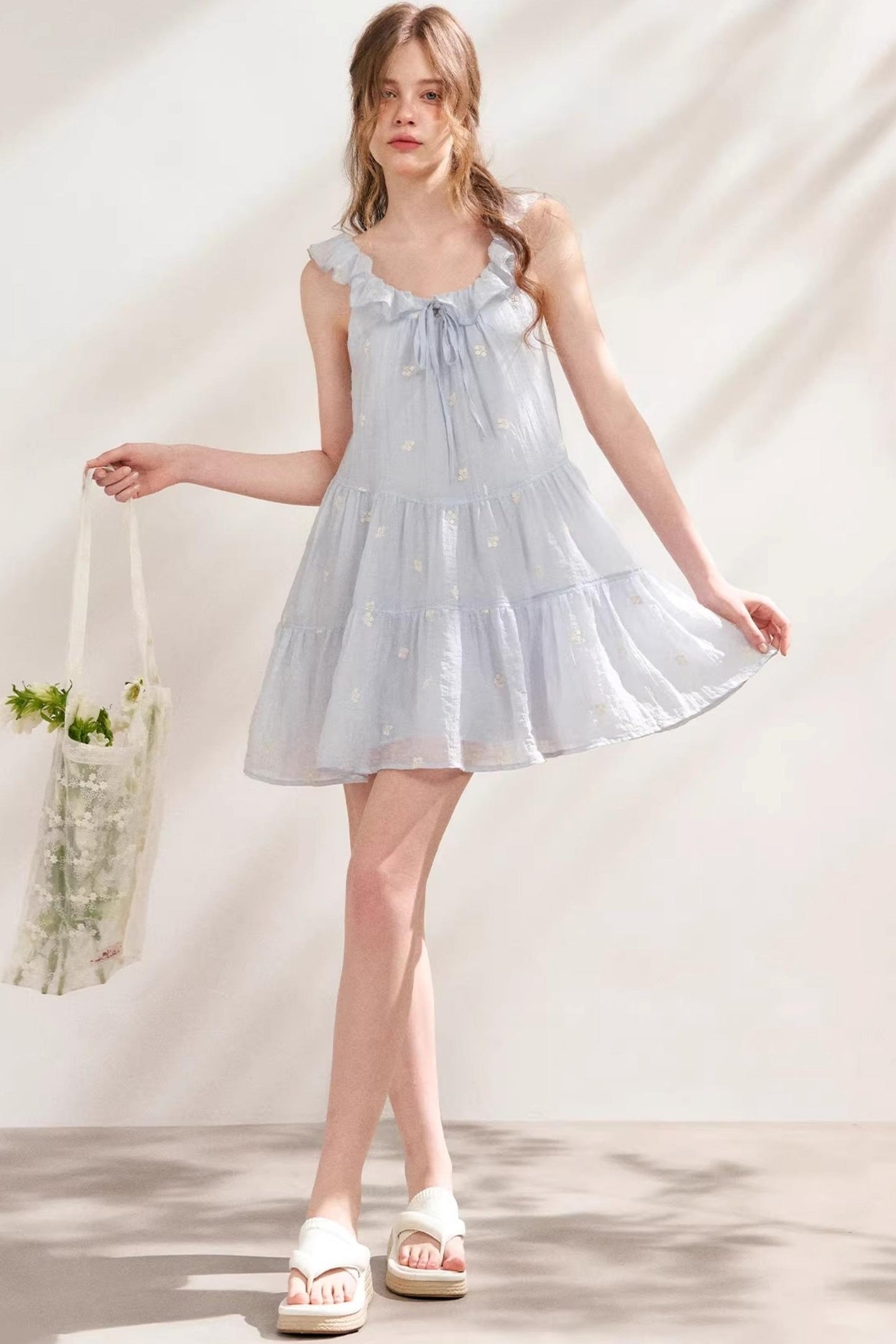 Ruffled A-Line Dress