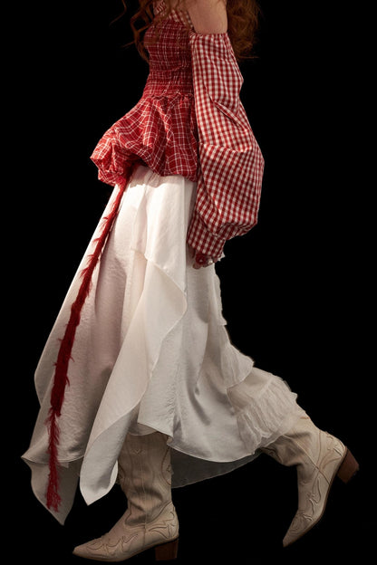 Micro-Sheer Long Skirt