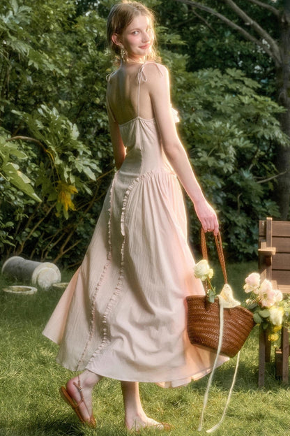 Rose Sea Halterneck Long Skirt