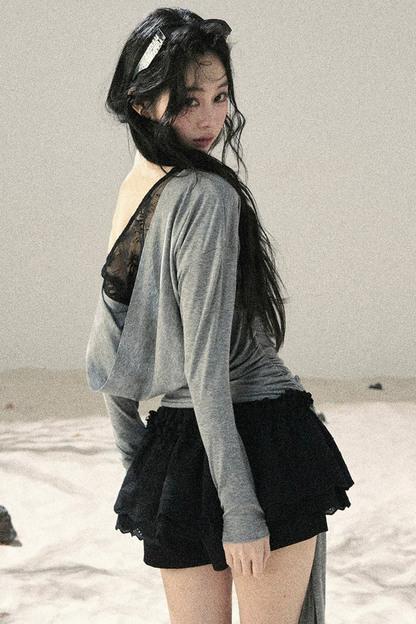 Asymmetrical Lace Summer Top